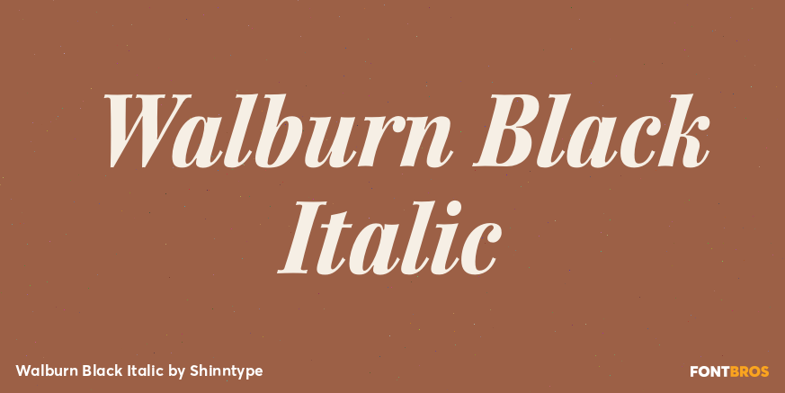 Walburn Black Italic Font Poster #1