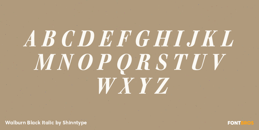 Walburn Black Italic Font Poster #2