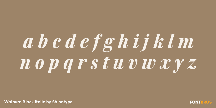 Walburn Black Italic Font Poster #3