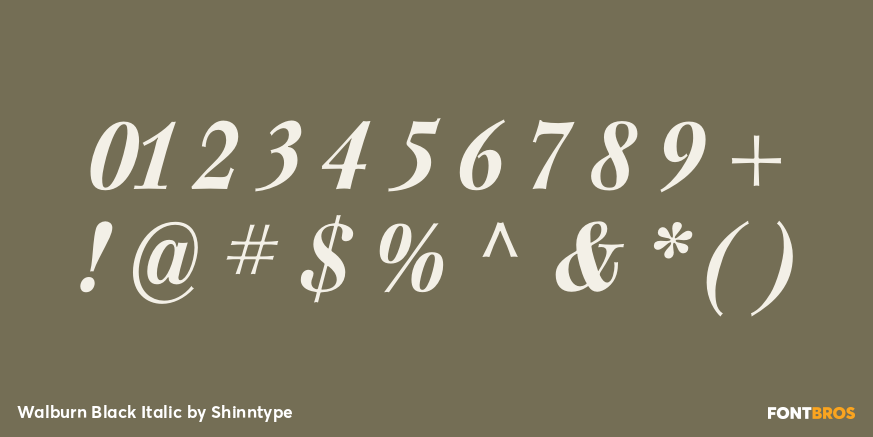 Walburn Black Italic Font Poster #4