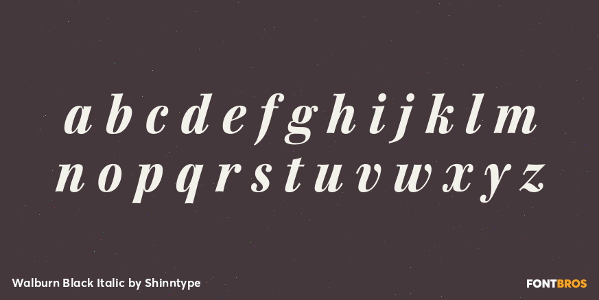 Walburn Black Italic Font Poster #1