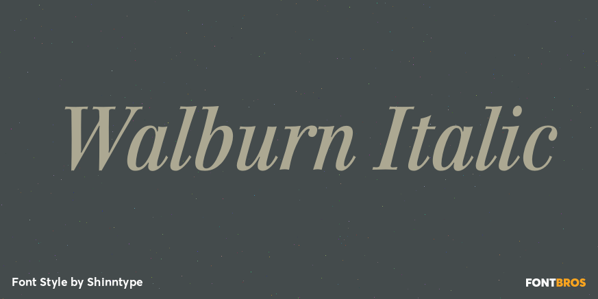 Walburn Italic Font Poster #1