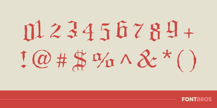 Black Night Font Poster #1