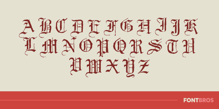 Black Night Font Poster #2