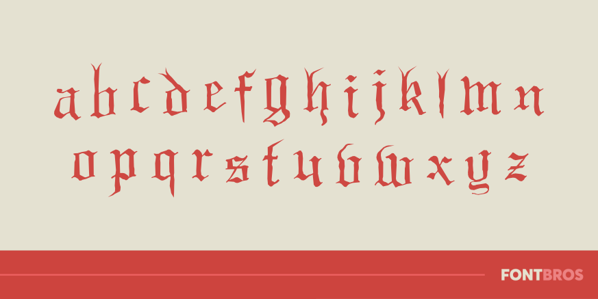 Black Night Font Poster #3