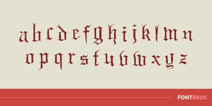 Black Night Font Poster #1