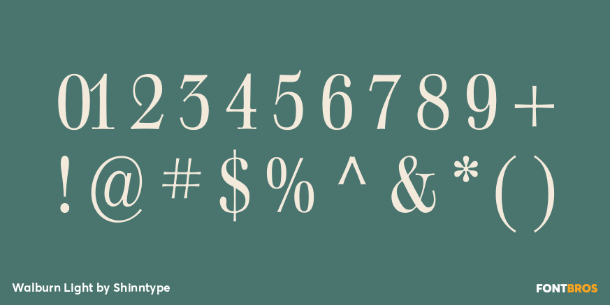Walburn Light Font Poster #1