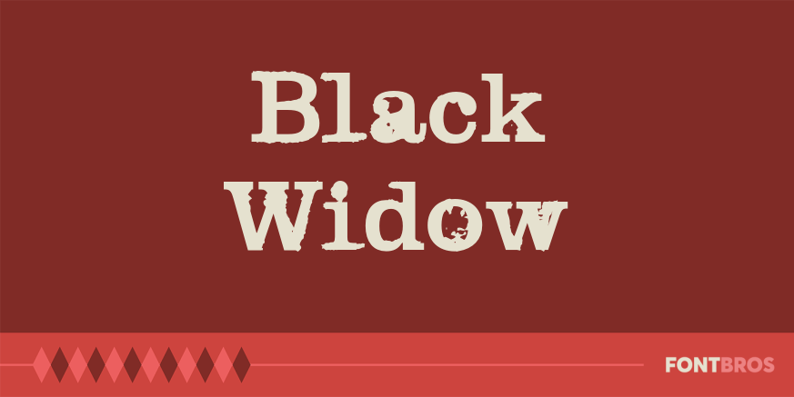 Black Widow Font Poster