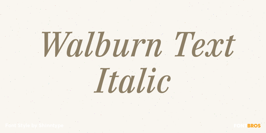 Walburn Text Italic Font Poster #1