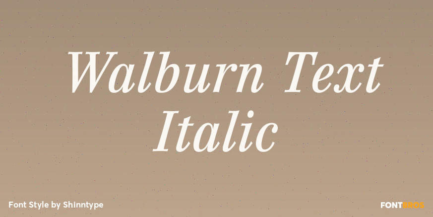 Walburn Text Italic Font Poster #1