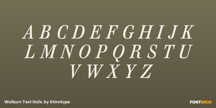 Walburn Text Italic Font Poster #2