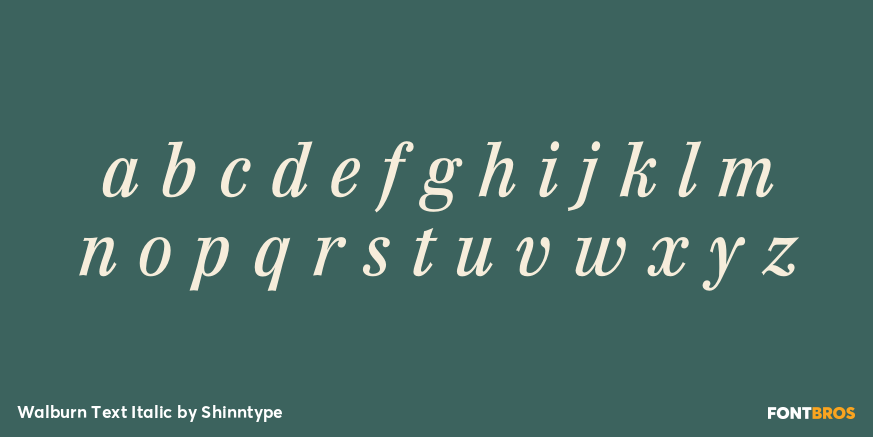 Walburn Text Italic Font Poster #1