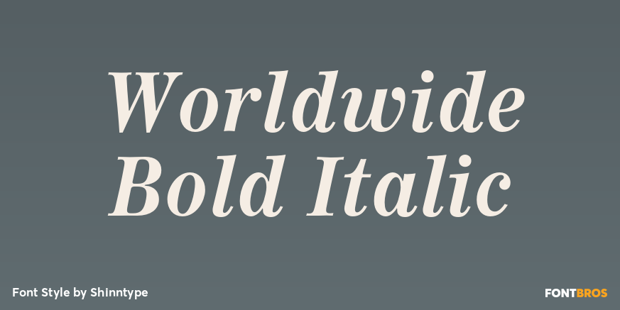 Worldwide Bold Italic Font Poster #1