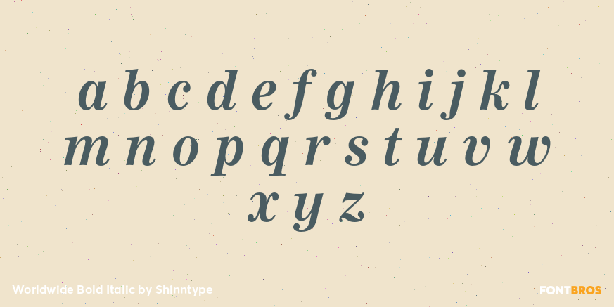 Worldwide Bold Italic Font Poster #3