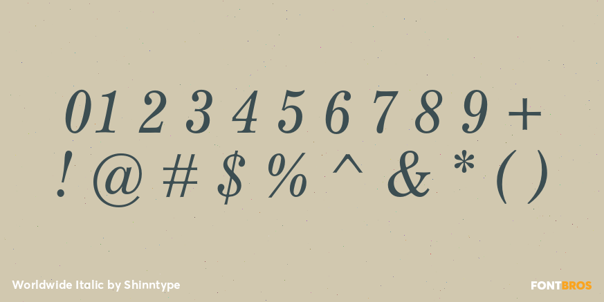 Worldwide Italic Font Poster #1