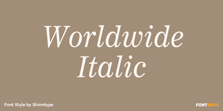 Worldwide Italic Font Poster #1