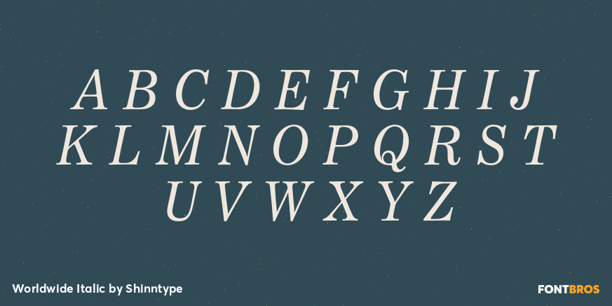 Worldwide Italic Font Poster #1