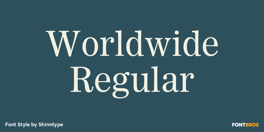 Worldwide Regular Font Poster #1