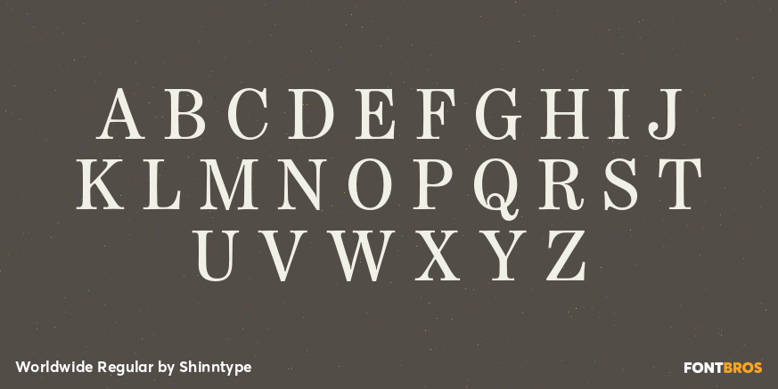 Worldwide Regular Font Poster #2