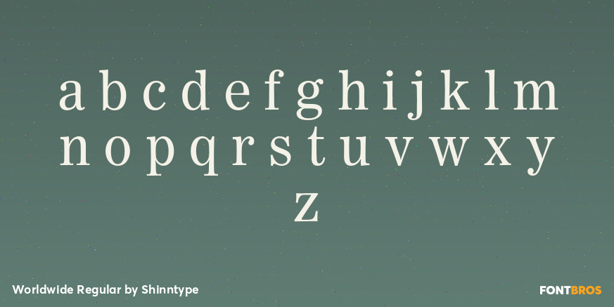 Worldwide Regular Font Poster #3