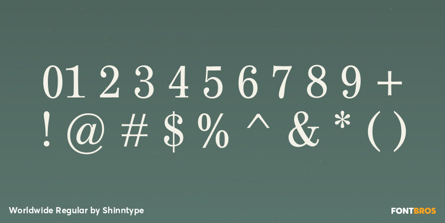 Worldwide Regular Font Poster #4