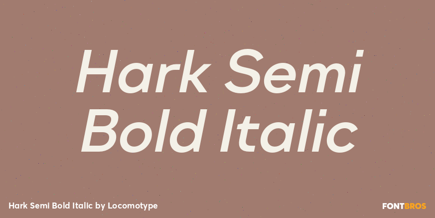 Hark Semi Bold Italic Font Poster