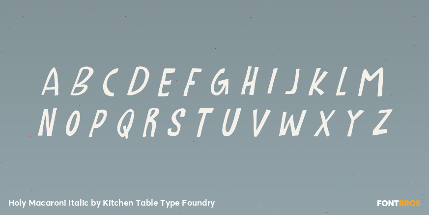 Holy Macaroni Italic Font Poster #2