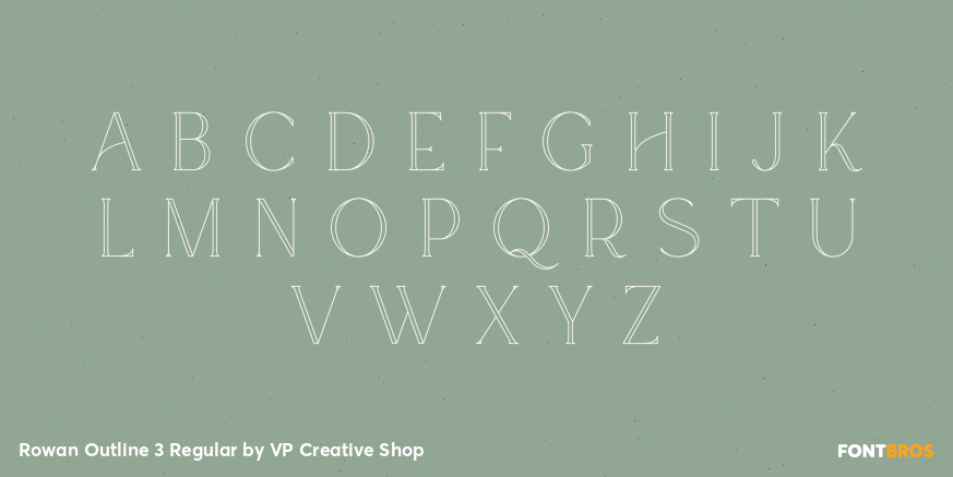 Rowan Outline 3 Regular Font Poster #2