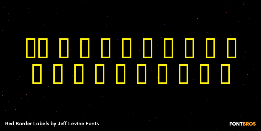 Red Border Labels Font Poster #4