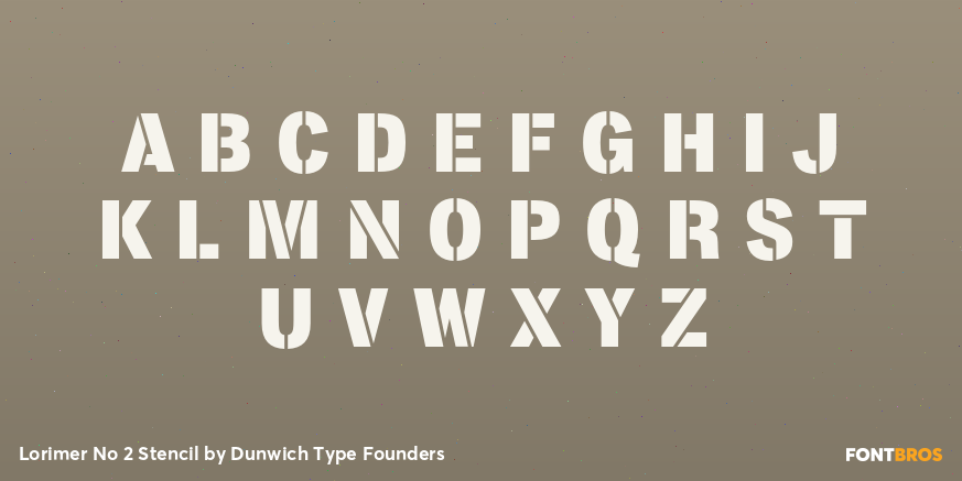 Lorimer No 2 Stencil Font Poster #2