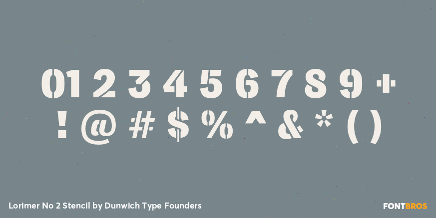 Lorimer No 2 Stencil Font Poster #4