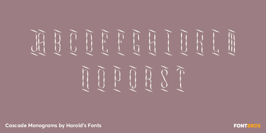 Cascade Monograms Font Poster #4
