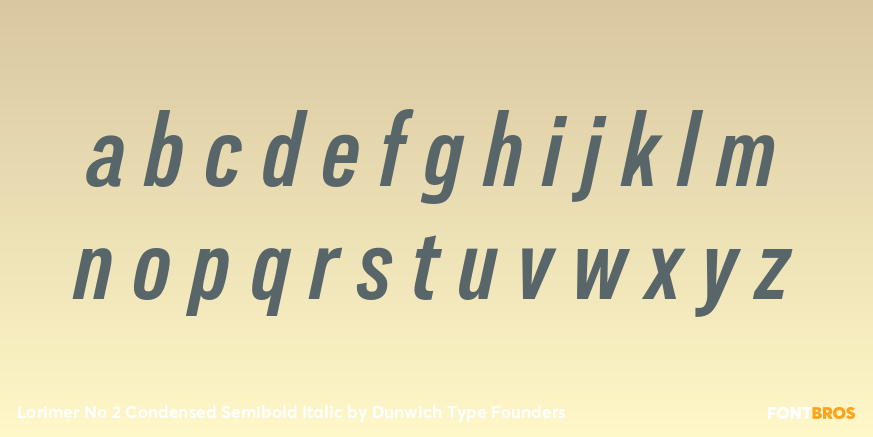 Lorimer No 2 Condensed Semibold Italic Font Poster #3