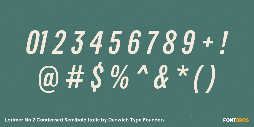 Lorimer No 2 Condensed Semibold Italic Font Poster #4