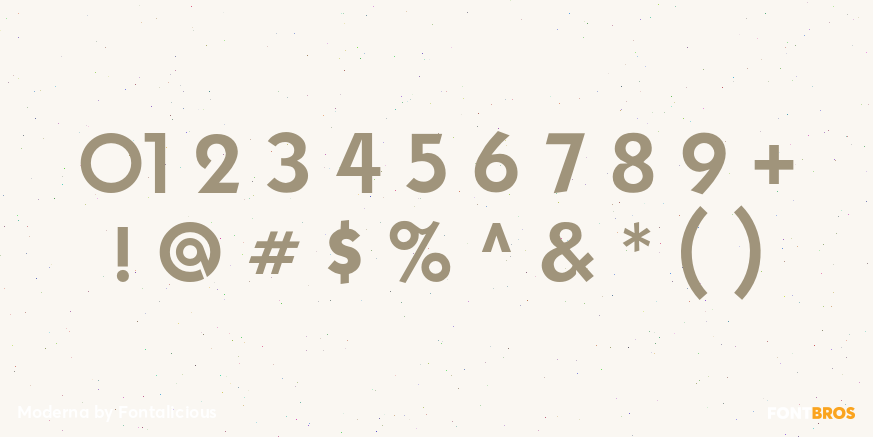 Moderna Font Poster #1