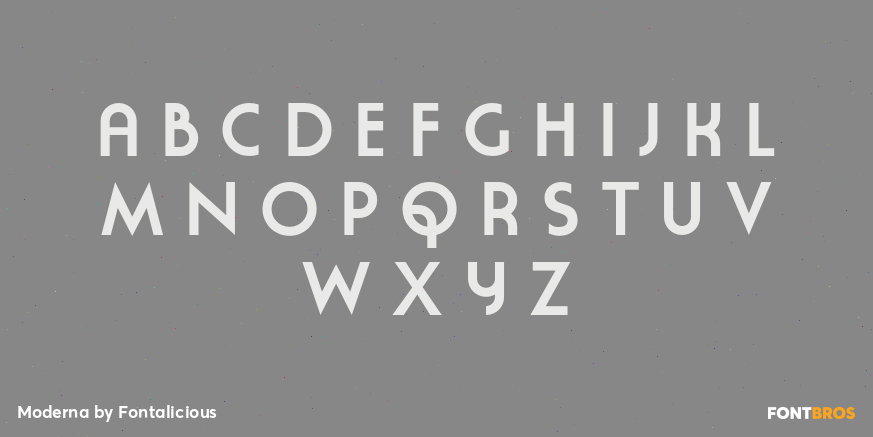 Moderna Font Poster #1