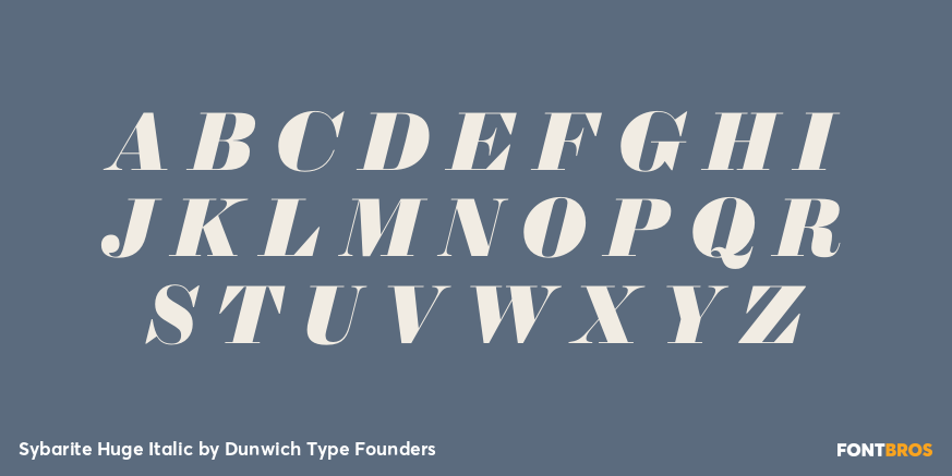 Sybarite Huge Italic Font Poster #2