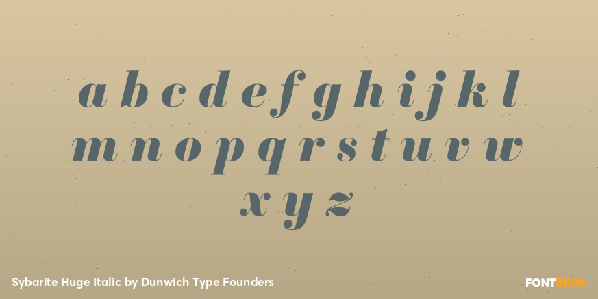 Sybarite Huge Italic Font Poster #3