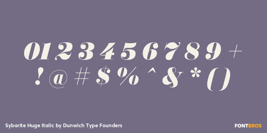 Sybarite Huge Italic Font Poster #4