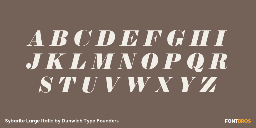 Sybarite Large Italic Font Poster #2