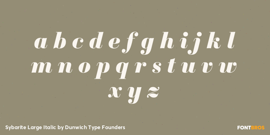 Sybarite Large Italic Font Poster #1