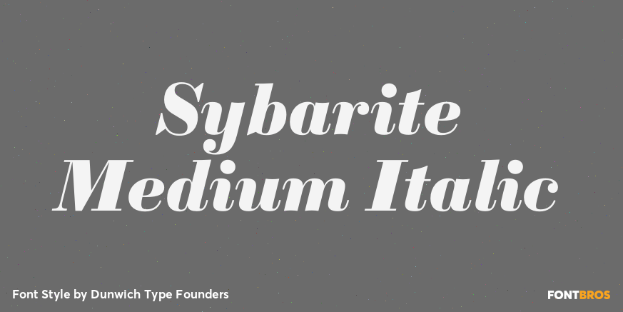 Sybarite Medium Italic Font Poster #1