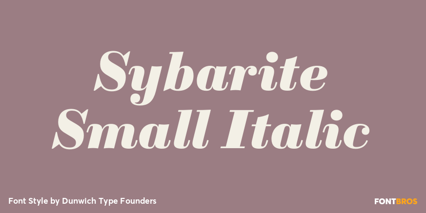Sybarite Small Italic Font Poster #1
