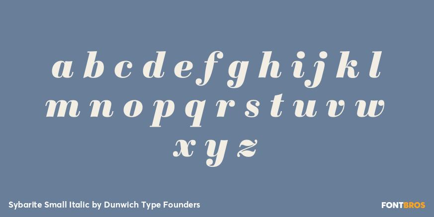 Sybarite Small Italic Font Poster #3