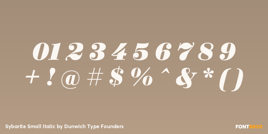 Sybarite Small Italic Font Poster #4