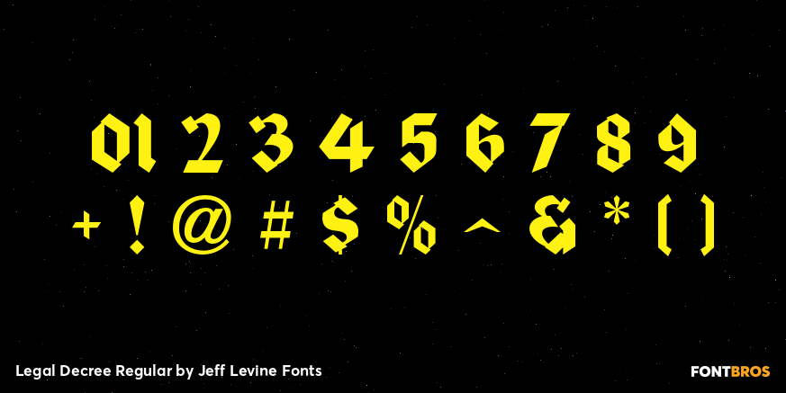 Legal Decree Regular Font Poster #1
