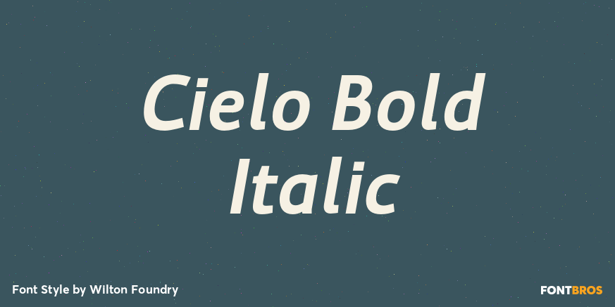 Cielo Bold Italic Font Poster #1