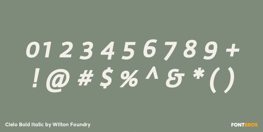 Cielo Bold Italic Font Poster #1