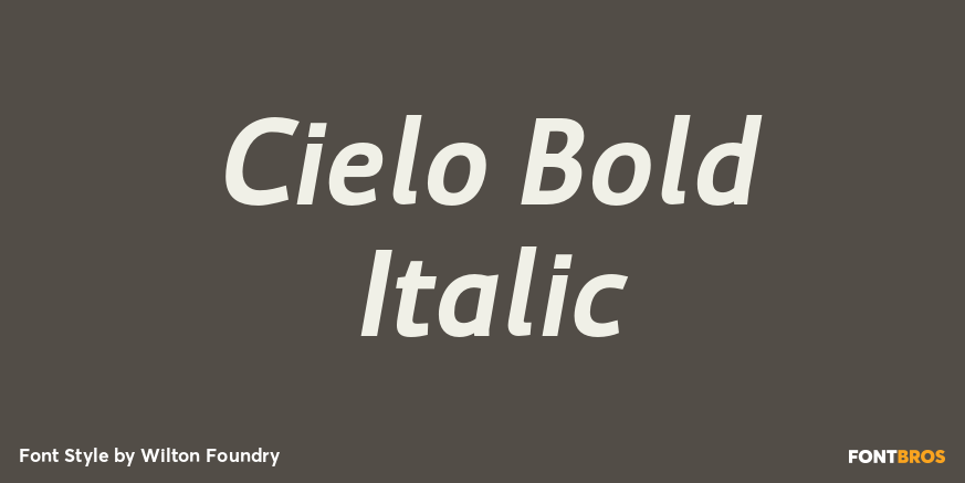 Cielo Bold Italic Font Poster #1