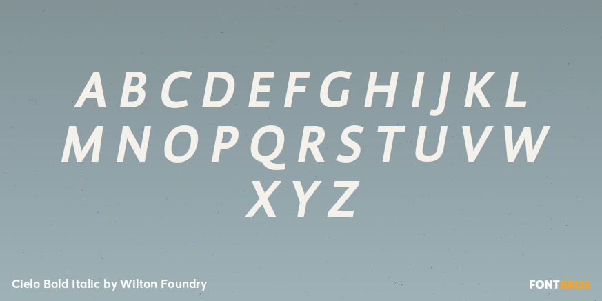 Cielo Bold Italic Font Poster #1